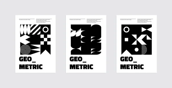 Schweizer Design Stil Vektor Poster Set — Stockvektor