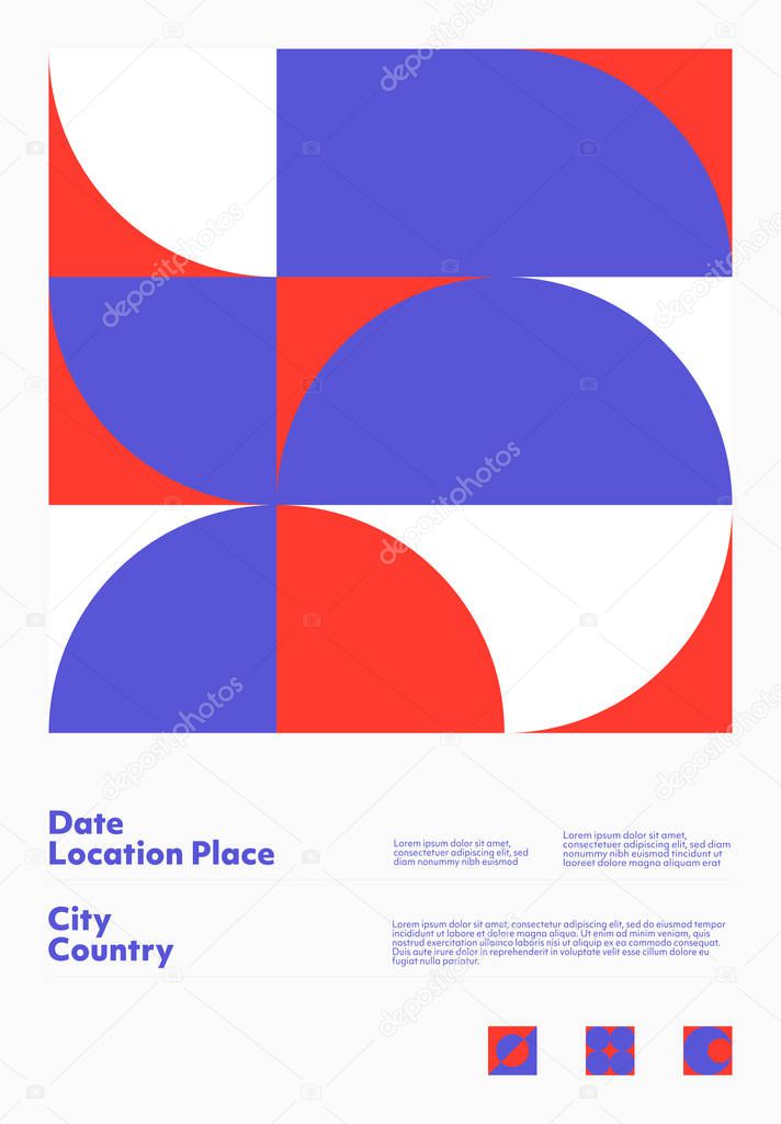 Swiss Design Style Vector Poster Template