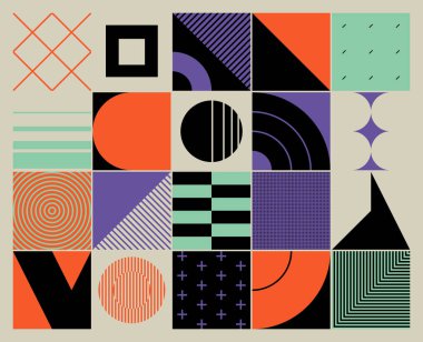 Neo Modernizm Sanat Şablonu Tasarımı