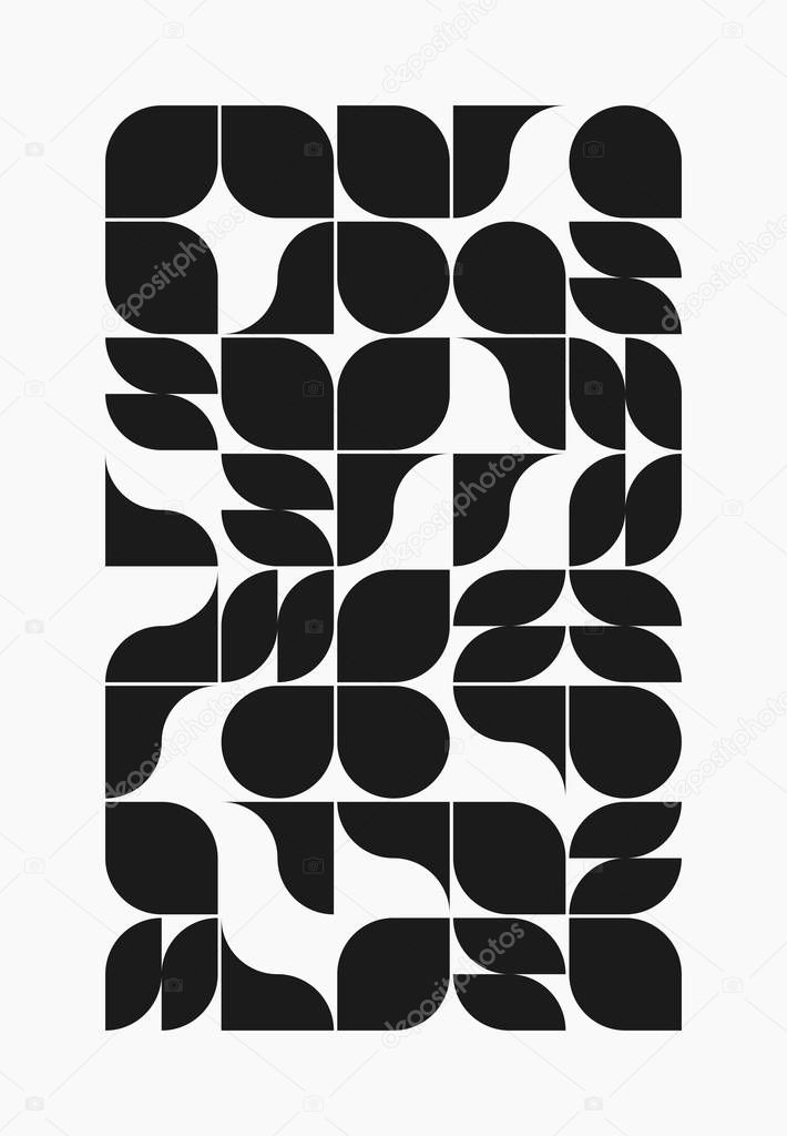 Monochrome Abstract Vector Pattern Design