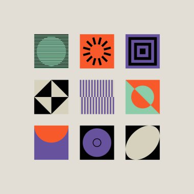 Soyut Vektör Geometrik Şekillerinin Koleksiyonu