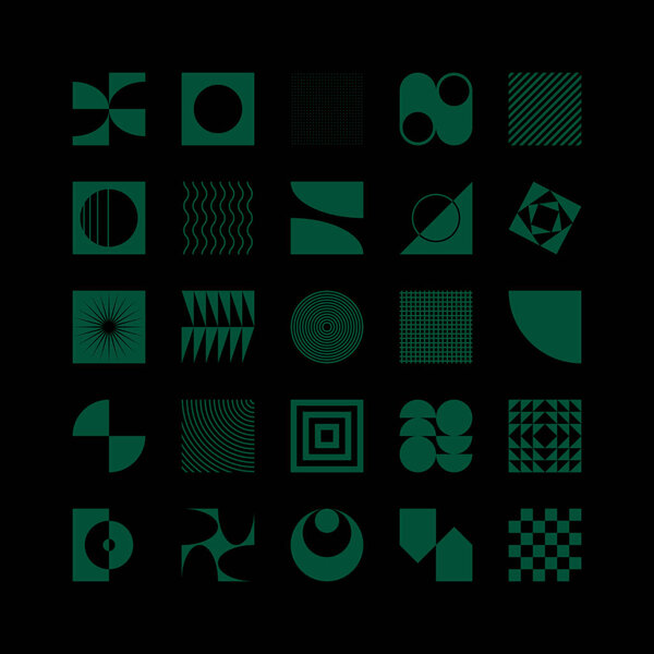 Коллекция абстрактных векторных геометрических форм
