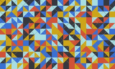 Mozaik Soyut Vektör Deseni Tasarımı