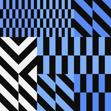 Geçiş efektli soyut geometrik vektör deseni