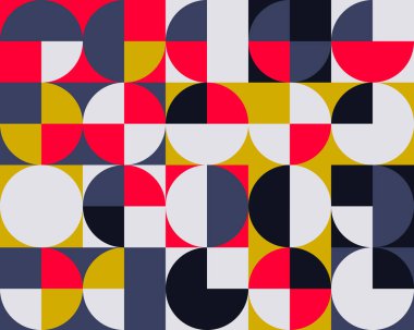 Renkli Geometrik Vektör Deseni Tasarımı