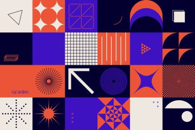 Neo Modernizm Sanat Şablonu Tasarımı