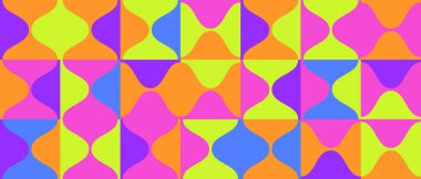 Neon Soyut Vektör Deseni Tasarımı