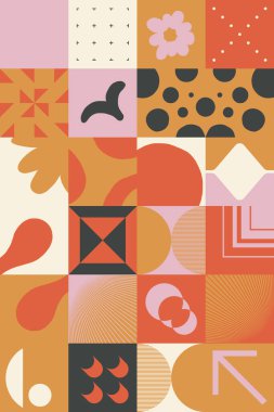 El Çizimi Vektör Soyut Desen Tasarımı