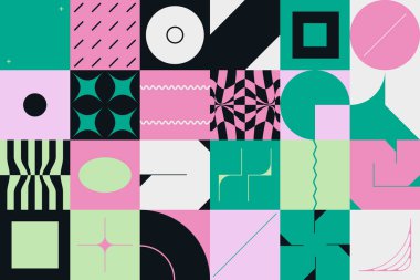 Neo Modernizm Sanat Şablonu Tasarımı