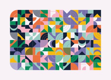 Neo Modernizm Sanat Şablonu Tasarımı