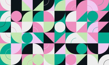 Renkli Geometrik Vektör Deseni Tasarımı