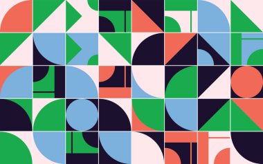 Renkli Geometrik Vektör Deseni Tasarımı
