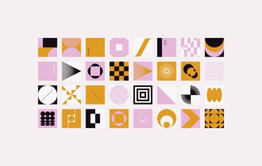 Soyut Vektör Geometrik Şekillerinin Koleksiyonu