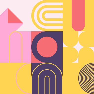 Geometrik Soyut Vektör Elementleri Tasarımı