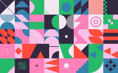 Neo Modernizm Sanat Şablonu Tasarımı