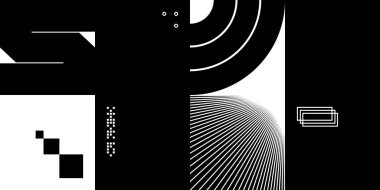 Black And White Abstract Vector Pattern Design