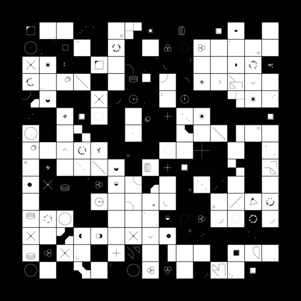 Modèle vectoriel abstrait noir et blanc — Image vectorielle