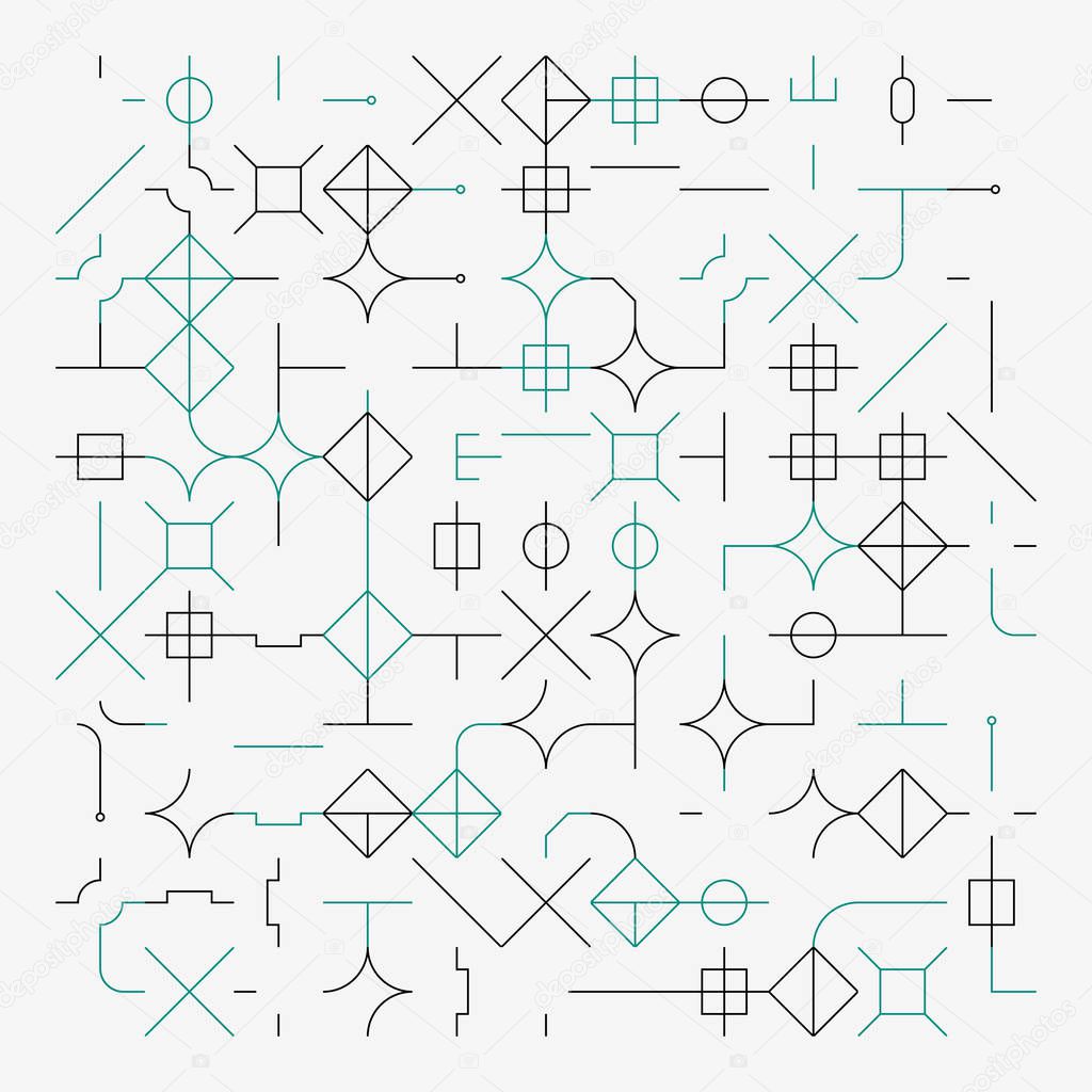 Linear Abstract Vector Pattern Design