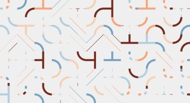 Doğrusal Soyut Vektör Deseni Tasarımı