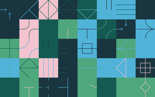 Модный фон с простыми формами
