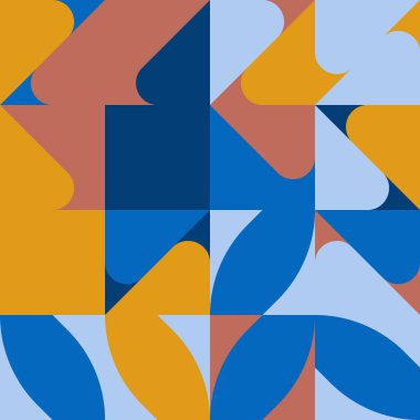 Minimal Geometric Pattern design. Vector Modern universal Abstract background in blue palette