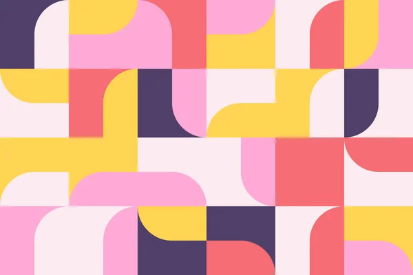 Basit şekilleri ve güzel renk paleti olan yüzyılın ortası geometrik soyut deseni. Basit geometrik desen kompozisyonu, web tasarımında en iyi kullanım alanı, kartvizit, davetiye, poster, tekstil baskısı.
