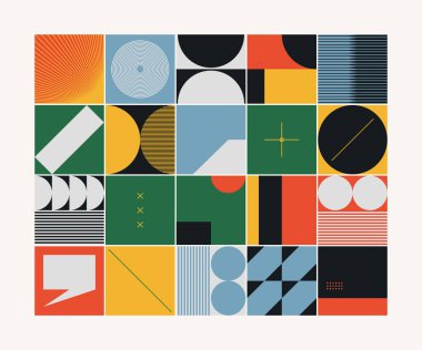 Vahşilik sanatı basit geometrik şekiller ve şekillerle yapılan soyut vektör kalıplarına ilham vermiştir. Kalın form grafik tasarımı, web sanatı, davetiye kartları, posterler, baskılar, tekstil, arka planlar için kullanışlı.