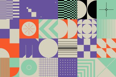 Vahşilik sanatı basit geometrik şekiller ve şekillerle yapılan soyut vektör kalıplarına ilham vermiştir. Kalın form grafik tasarımı, web sanatı, davetiye kartları, posterler, baskılar, tekstil, arka planlar için kullanışlı.
