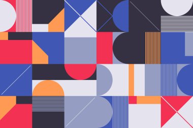 İskandinav esinlenilmiş sanat desenleri basit geometrik şekiller ve şekillerle yapılır. Soyut vektör bileşimi, arka planlar için kullanışlı, poster tasarımı, kumaş baskıları, davet mektupları.