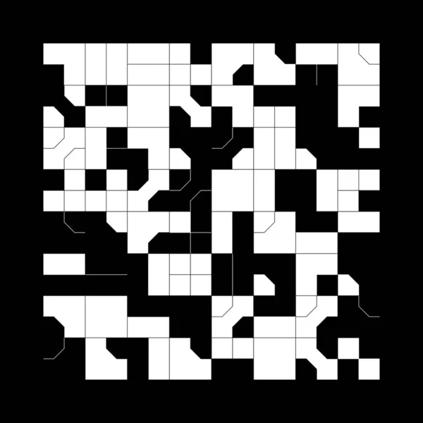 Patrón Vector Abstracto Geométrico Simple Con Formas Blanco Negro Composición — Archivo Imágenes Vectoriales