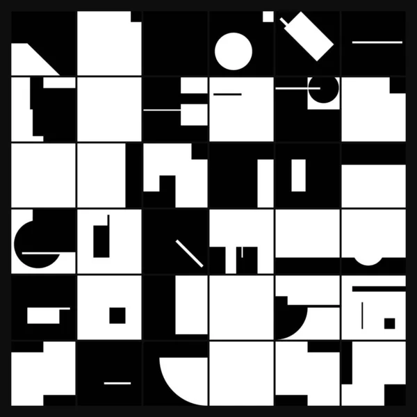 Bauhaus构图 采用矢量抽象元素 线条和粗体几何形状制作 适用于网站背景 海报艺术设计 杂志头版 印刷品封面 — 图库矢量图片