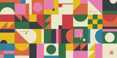 Bauhaus kompozisyon çizimleri, vektör soyut elementleri, çizgiler ve kalın geometrik şekiller, web sitesi arka planı için kullanışlı, poster tasarımı, dergi ön sayfası, afişler, baskılar, kapaklar.