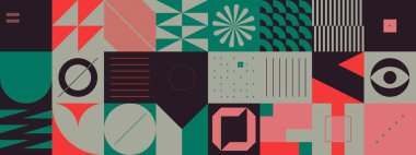 Vahşilik sanatı basit geometrik şekiller ve şekillerle yapılan soyut vektör kalıplarına ilham vermiştir. Kalın form grafik tasarımı, web sanatı, davetiye kartları, posterler, baskılar, tekstil, arka planlar için kullanışlı.