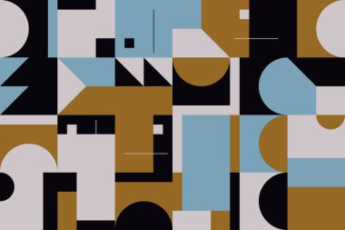 Bauhaus kompozisyon çizimleri, vektör soyut elementleri, çizgiler ve kalın geometrik şekiller, web sitesi arka planı için kullanışlı, poster tasarımı, dergi ön sayfası, afişler, baskılar, kapaklar.