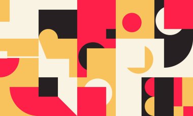 Cesur geometrik şekilli vektör soyut sembollerinin yeniden yapılandırılmış postmodern sanat eserleri, web arkaplanı, poster tasarımı, dergi ön sayfası, yüksek teknoloji baskısı, kapak resmi.