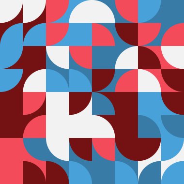 Neo Modernizm, soyut vektör geometrik şekil ve formlarla yapılmış. Basit form cesur grafik tasarımı, web sanatı, davetiye kartları, posterler, baskılar, tekstil, arka plan için kullanışlı.