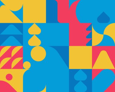 Basit tekrarlayan geometrik şekilli kusursuz geometrik desen. Temel geometrik elementlerin soyut vektör grafik tasarımı. Web tasarımı, tekstil baskısı, duvar kağıdı, ambalaj kağıdı için kullanışlı.