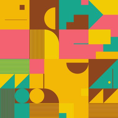 Basit geometrik doğrusal grafiklerle yapılan minimalist soyut vektör deseni tasarımı. Arkaplan ve dokular için harika, web tasarımı, poster sanatı, markalaşma unsurları, tekstil ve kumaş baskıları.