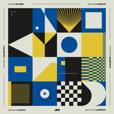 Brutalizm, vektör kapak düzeninin, vektör soyut elementleri ve geometrik şekillerle yapılmış grafik tasarımına ilham verdi, poster sanatı, web sitesi başlıkları, ön sayfa tasarımı, dekoratif baskılar için kullanışlı.