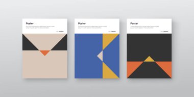 Bauhaus, vektör poster modelleme koleksiyonundan esinlenerek soyut elementler, çizgiler ve kalın geometrik şekiller, poster sanatı, ön sayfa tasarımı, dekoratif baskılar ile yaratıldı..