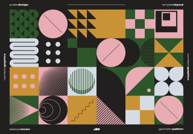 Modern modernizm ve minimal gaddarlık tarzında yaratılmış vektör kapağının modern grafik tasarımı, poster sanatı, dergi ön sayfası, dekoratif baskı, web afişi.