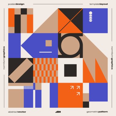 Brutalizm, vektör kapak düzeninin, vektör soyut elementleri ve geometrik şekillerle yapılmış grafik tasarımına ilham verdi, poster sanatı, web sitesi başlıkları, ön sayfa tasarımı, dekoratif baskılar için kullanışlı.