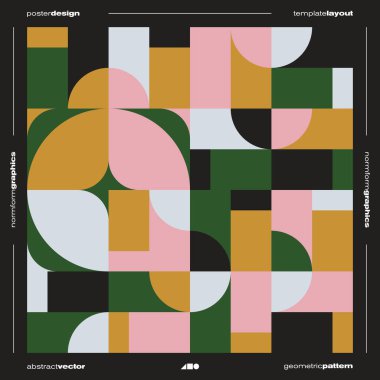 Brutalizm, vektör kapak düzeninin, vektör soyut elementleri ve geometrik şekillerle yapılmış grafik tasarımına ilham verdi, poster sanatı, web sitesi başlıkları, ön sayfa tasarımı, dekoratif baskılar için kullanışlı.