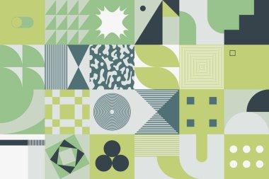 Bauhaus kompozisyon çizimleri, vektör soyut elementleri, çizgiler ve kalın geometrik şekiller, web sitesi arka planı için kullanışlı, poster tasarımı, dergi ön sayfası, afişler, baskılar, kapaklar.