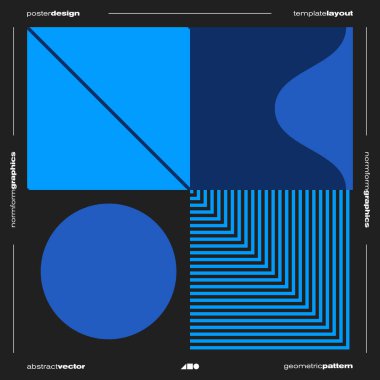 Brutalizm, vektör kapak düzeninin, vektör soyut elementleri ve geometrik şekillerle yapılmış grafik tasarımına ilham verdi, poster sanatı, web sitesi başlıkları, ön sayfa tasarımı, dekoratif baskılar için kullanışlı