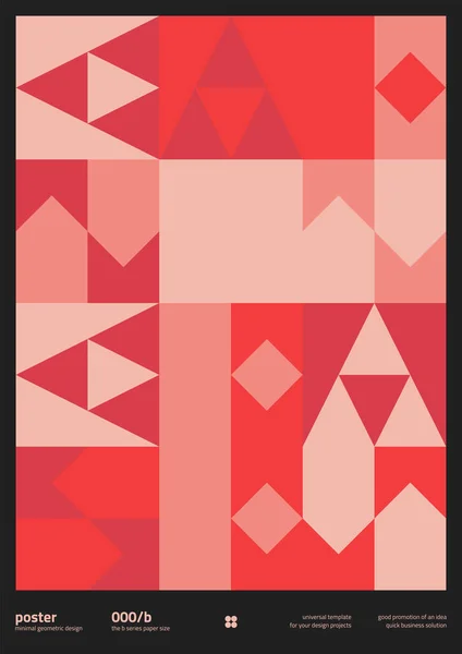 Abstraktní Geometrický Návrh Plakátu Upravitelným Textem Grafikou Výtvarný Návrh Geometrie — Stockový vektor