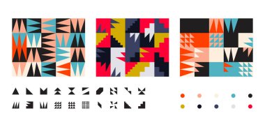 Grafik tasarımı için evrensel şekiller ayarlandı. Markalaşma, Kalın Reklam, İndirim posterleri, Arkaplan veya Markalaşma için mükemmel bir takım.