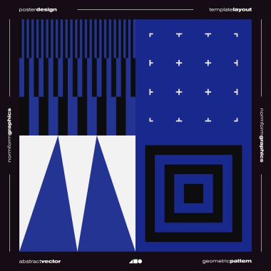 Brutalizm, vektör kapak düzeninin, vektör soyut elementleri ve geometrik şekillerle yapılmış grafik tasarımına ilham verdi, poster sanatı, web sitesi başlıkları, ön sayfa tasarımı, dekoratif baskılar için kullanışlı