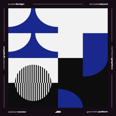 Brutalizm, vektör kapak düzeninin, vektör soyut elementleri ve geometrik şekillerle yapılmış grafik tasarımına ilham verdi, poster sanatı, web sitesi başlıkları, ön sayfa tasarımı, dekoratif baskılar için kullanışlı