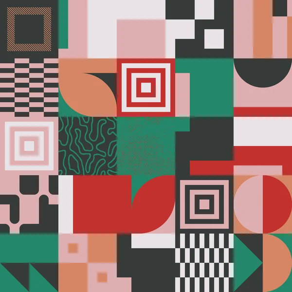 Nueva Estética Retro Composición Abstracta Del Diseño Del Patrón Collage — Archivo Imágenes Vectoriales